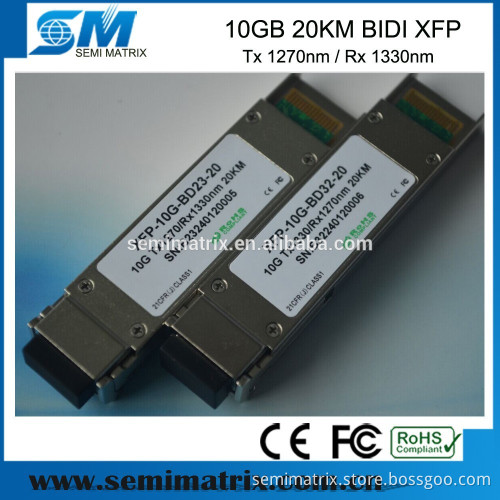 10G 20km Tx1270nm Rx 1330nm BiDi XFP Optical Transceiver module
